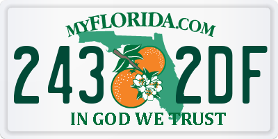 FL license plate 2432DF