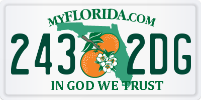 FL license plate 2432DG