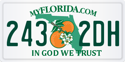 FL license plate 2432DH