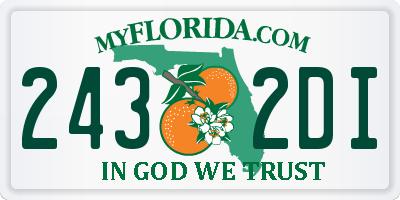 FL license plate 2432DI
