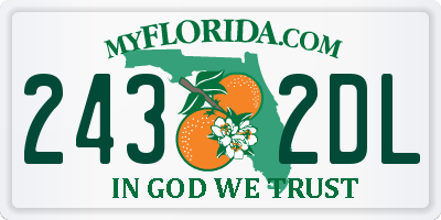 FL license plate 2432DL