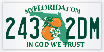 FL license plate 2432DM