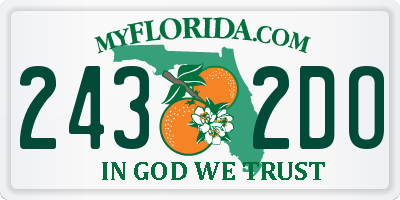 FL license plate 2432DO