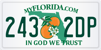 FL license plate 2432DP