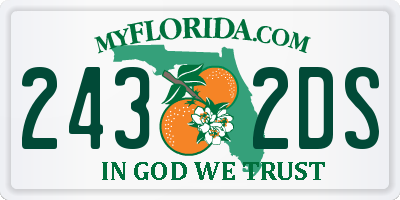 FL license plate 2432DS