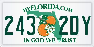 FL license plate 2432DY