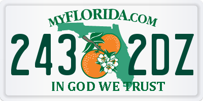 FL license plate 2432DZ