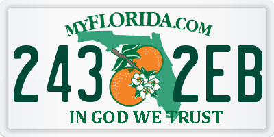 FL license plate 2432EB
