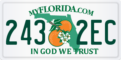 FL license plate 2432EC