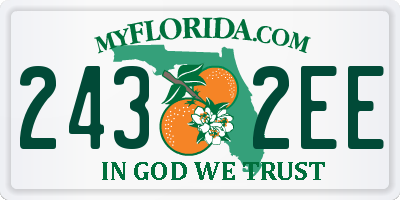 FL license plate 2432EE