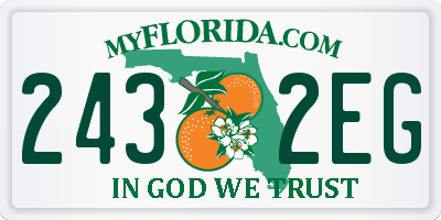FL license plate 2432EG