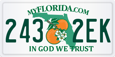 FL license plate 2432EK