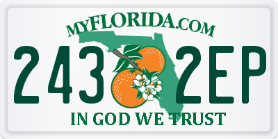 FL license plate 2432EP