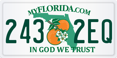 FL license plate 2432EQ