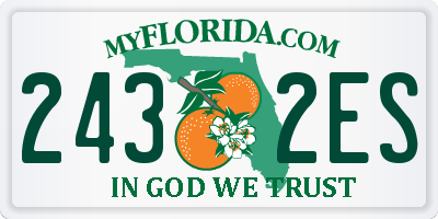 FL license plate 2432ES