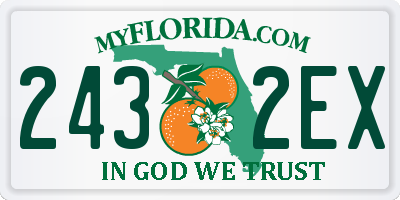 FL license plate 2432EX