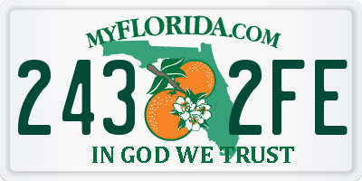FL license plate 2432FE