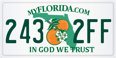 FL license plate 2432FF