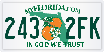 FL license plate 2432FK