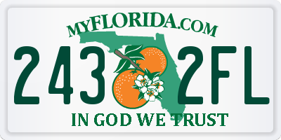FL license plate 2432FL