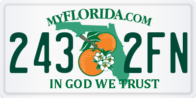 FL license plate 2432FN