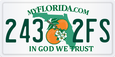 FL license plate 2432FS
