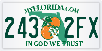 FL license plate 2432FX