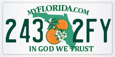 FL license plate 2432FY