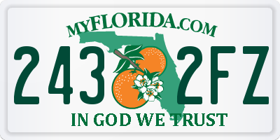 FL license plate 2432FZ