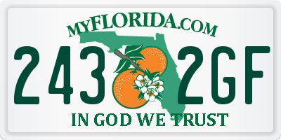 FL license plate 2432GF