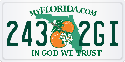 FL license plate 2432GI