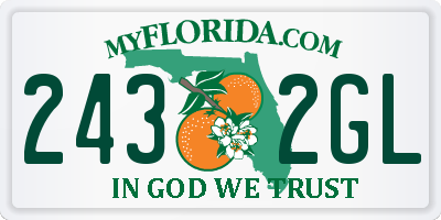 FL license plate 2432GL