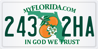 FL license plate 2432HA