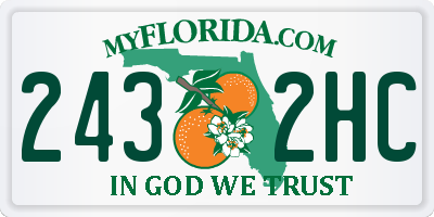 FL license plate 2432HC