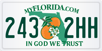 FL license plate 2432HH