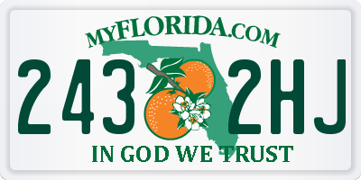 FL license plate 2432HJ