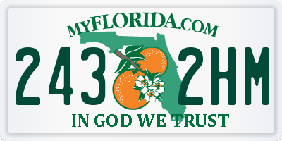 FL license plate 2432HM