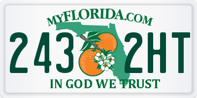 FL license plate 2432HT
