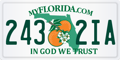 FL license plate 2432IA