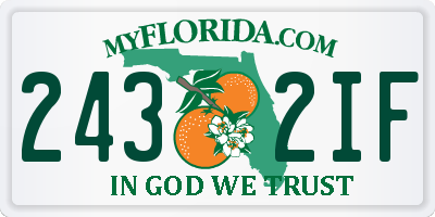 FL license plate 2432IF