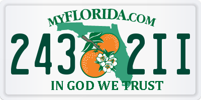 FL license plate 2432II
