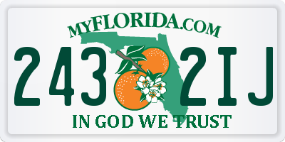 FL license plate 2432IJ