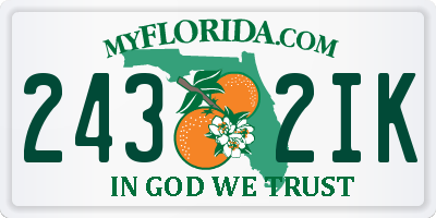 FL license plate 2432IK