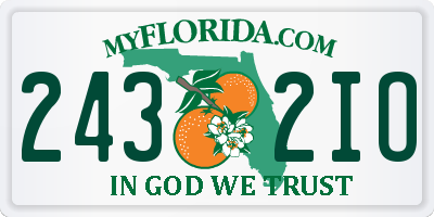FL license plate 2432IO