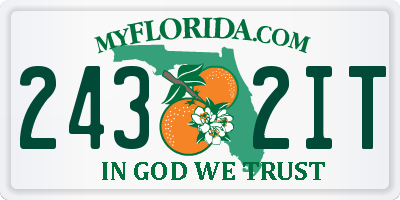 FL license plate 2432IT