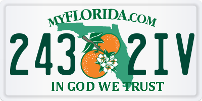 FL license plate 2432IV
