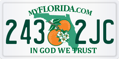FL license plate 2432JC