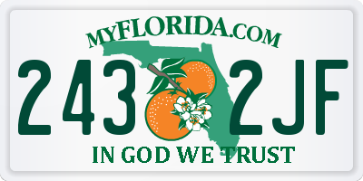 FL license plate 2432JF
