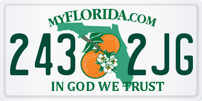 FL license plate 2432JG