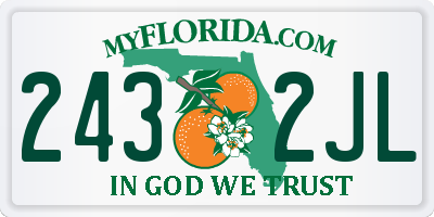 FL license plate 2432JL